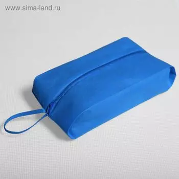 Сумка для обуви на молнии, размер 371610 см, голубая