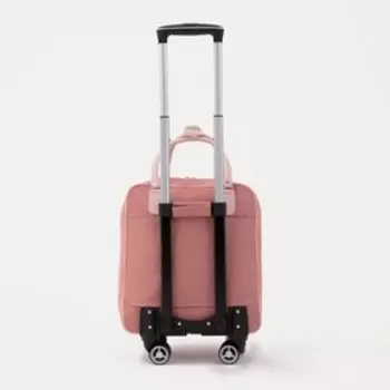 Сумка дорожная 18" на колёсах, отдел на молнии, 4 наружных кармана, цвет розовый