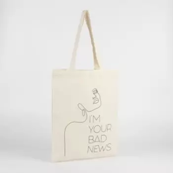 Сумка - шопер Your bad news, 350.540 см, без молнии, без подклада