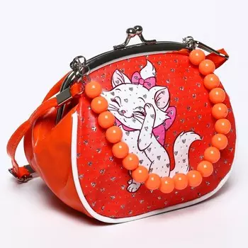 Сумочка детская "Кошечка Мари", Коты Аристократы, 14*12*8 см, оранжевая