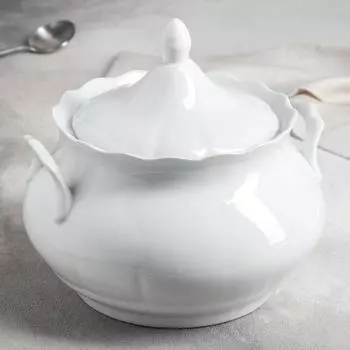 Супница Добрушский завод «Романс», 3 л, фарфор, белая