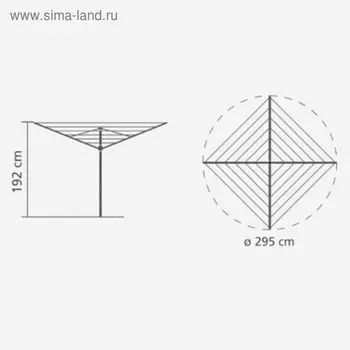 Сушилка для белья Brabantia Topspinner, уличная, 60 м