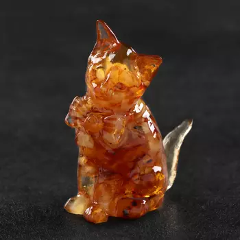 Сувенир "Кот", янтарь