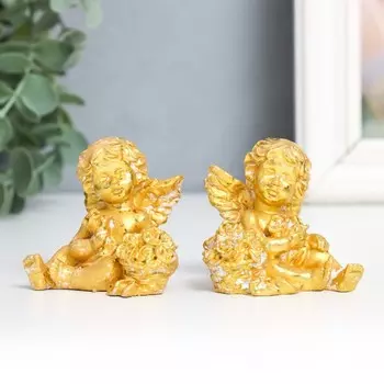 Фигурка полистоун «Ангел с розочками», 45.55.5 см, МИКС