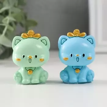 Фигурка полистоун «Кошечка с золотым колокольчиком», 235 см, МИКС