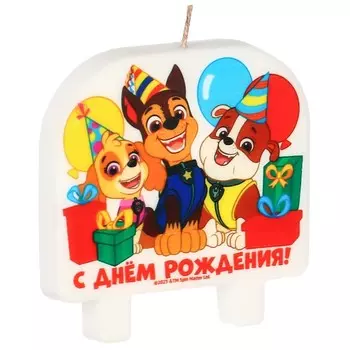 Свеча для торта «С Днем Рождения!», 88 см, Щенячий патруль