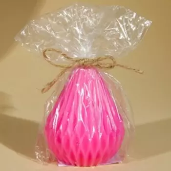 Свеча формовая «Оригами», розовая, 6 х 8 см