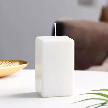 Свеча интерьерная "Квадрат", 6х6х10,5 см, белая