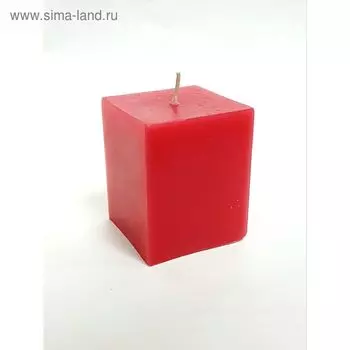 Свеча куб, красный, 5х5.7см