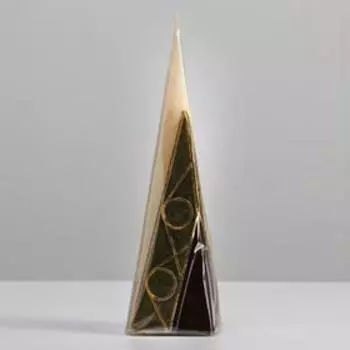 Свеча пирамида "Нуар", 6,5х6,5х23 см, карамель