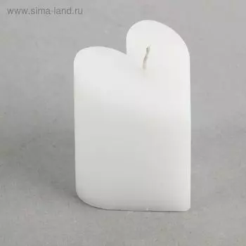 Свеча-пирамида "Сердце" 6,8 х 7,5 см, цвет белый