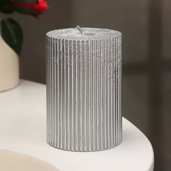 Свеча "Рельеф", 710см, серебристый