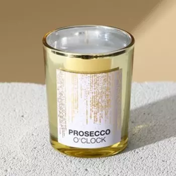 Свеча в стакане "Prosecco o'clock"