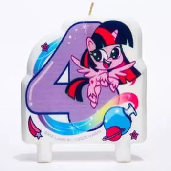Свеча в торт цифра 4, Little Pony