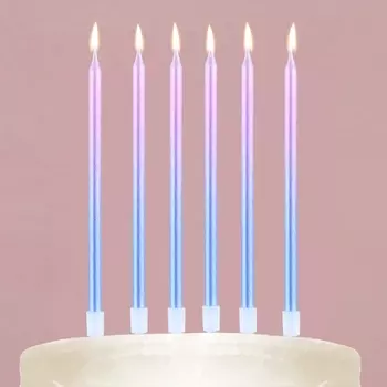 Свечи для торта Make a wish, 6 шт., 130.5 см