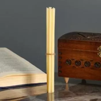 Свечи ритуальные , 18 см, 5 штук, белые