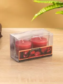 Свечи в стакане DAZZLE CANDLE 70 г, набор 2 шт., красное яблоко
