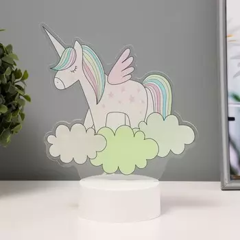 Светильник «Единорог» LED 3000К USB/от батареек 3хАА белый 16.3923 см