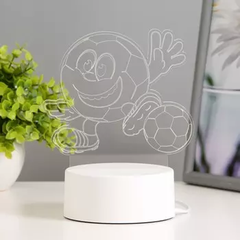 Светильник 3D RISALUX «Футбик», LED-ночник, RGB, от сети, 139.512.6 см