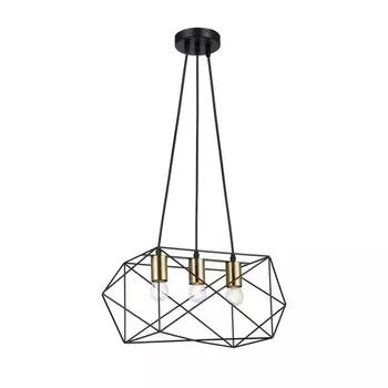 Светильник подвесной Escada, 10174/3PL. 3х60Вт, E27, 490х200х225/1325 мм, цвет черный