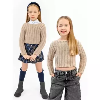 Свитер для девочки Knit Line, рост 146 см, цвет бежевый
