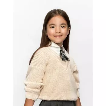 Свитер для девочки Knit, рост 122 см, цвет молочный