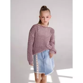 Свитер для девочки KNIT Trend, рост 146 см, цвет пудровый