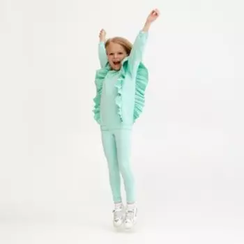 Свитшот для девочки KAFTAN Basic line, размер 30 (98-104 см), мятный
