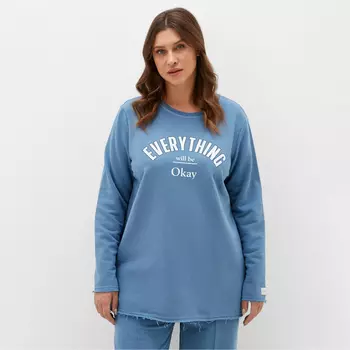 Свитшот женский MIST Cozy style, синий, размер 58