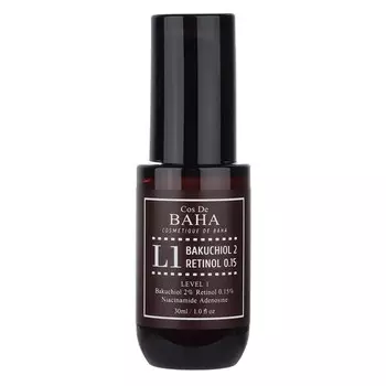 Сыворотка для лица Cos De Baha L1 Bakuchiol & Retinol Serum, 30 мл