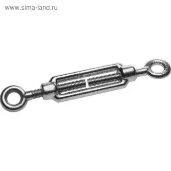 Талреп «ЗУБР» DIN 1480, кольцо-кольцо, кованая натяжная муфта, цинк, М6, 15 шт.