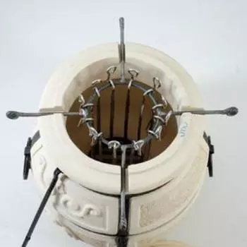 Тандыр «Скиф», h=90 см, d=64 см, 125 кг, с поворот. крышкой, 12 шампуров, кочерга, совок, колосник