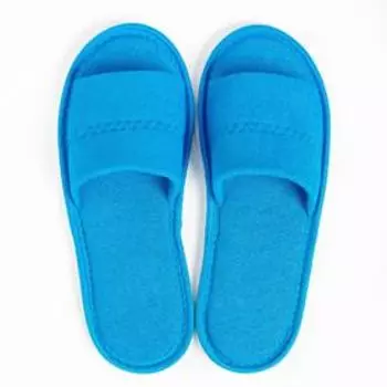 Тапочки женские махровые, открытый нос, цвет бирюза, размер 39-41