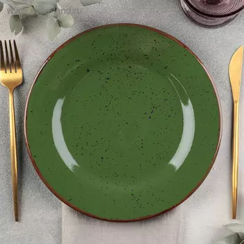 Тарелка фарфоровая Punto verde, d=24 см