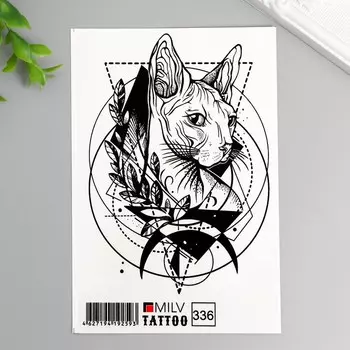 Татуировка "Кот" 10х15 см