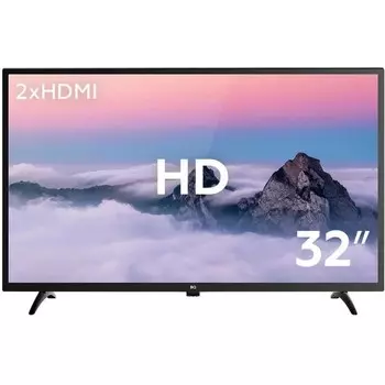 Телевизор BQ 3209B, 32", 1366x768, DVB-T2/C/S2, 2xHDMI, 1xUSB, черный