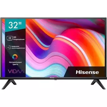 Телевизор Hisense 32A4K, 32", 1366768, DVB-T2/C/S2, HDMI3, USB2, Smart TV, черный
