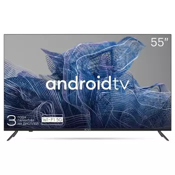 Телевизор LED Kivi 55" 55U740NB Android TV черный 4K Ultra HD 60Hz DVB-T DVB-T2 DVB-C USB W 103393