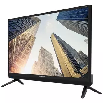 Телевизор Soundmax SM-LED24M11S, 24", 1366x768, DVB-T/T2/C, HDMI 1, USB 1, Smart TV, чёрный