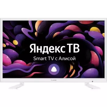 Телевизор Yuno ULX-24TCSW222, 24", 1366x768, DVB-C/T2, 1xHDMI, 1xUSB, SmartTV, черный