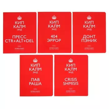Тетредь 48 листов в клетку "Кип калм", обложка мелованный картон, блок 65 г/м², МИКС