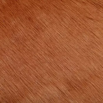 Ткань для рукоделия и шитья, мех длинноворсовой на трикотажной основе, ширина 155 см, терракотовая