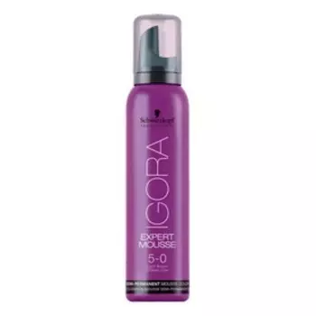 Тонирующий мусс Igora Expert Mousse, тон 5-0, светлый коричневый натуральный, 100 мл