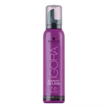 Тонирующий мусс Igora Expert Mousse, тон 7-0, средний русый натуральный, 100 мл