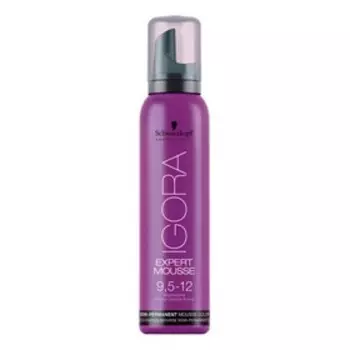 Тонирующий мусс Igora Expert Mousse, тон 9,5-12, светлый блондин сандрэ пепельный, 100 мл