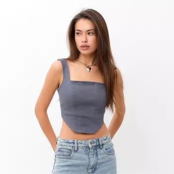 Корсет женский джинсовый MIST: Denim, размер 48, графит