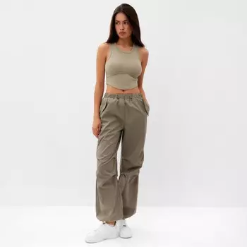 Топ в рубчик женский MIST, onesize, бежевый