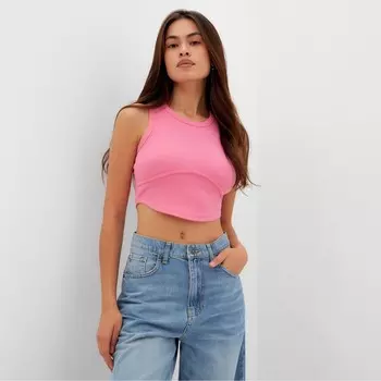 Топ в рубчик женский MIST, onesize, розовый