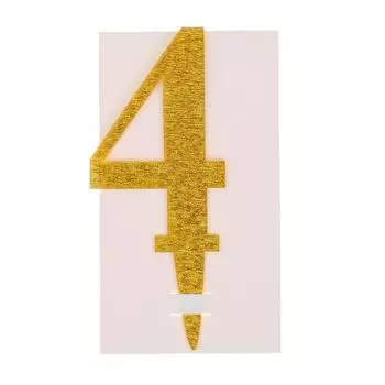 Топпер для торта «Цифра 4», акрил, МИКС