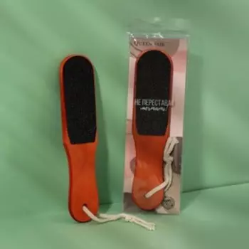 Тёрка для ног, наждачная, двусторонняя, 25 см, в PVC - чехле, деревянная